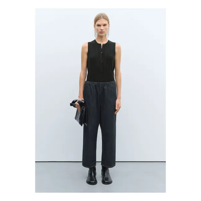 Jean Elastiqué Relaxed Coton Bio | Noir
