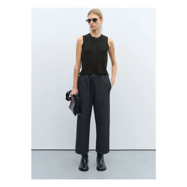 Jean Elastiqué Relaxed Coton Bio | Noir
