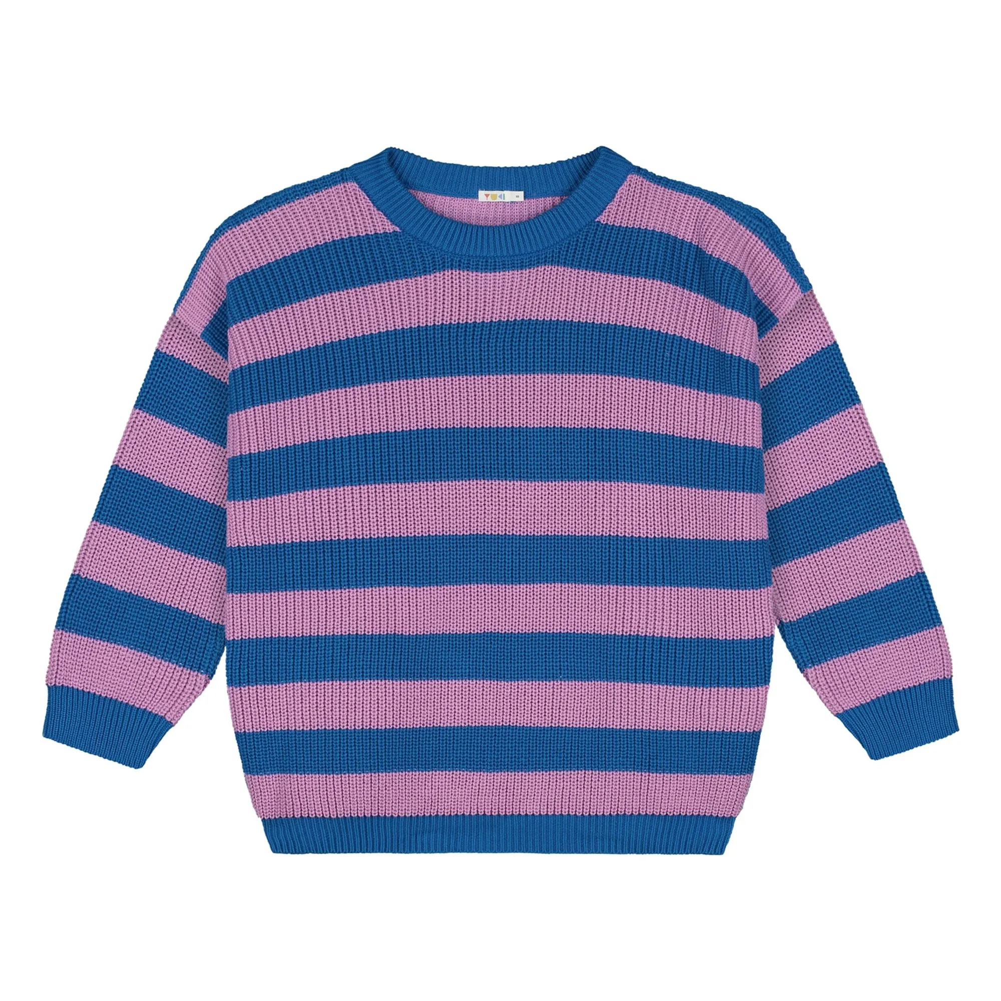 Yuki Unisex Pink Stripes Organic Cotton Sweater