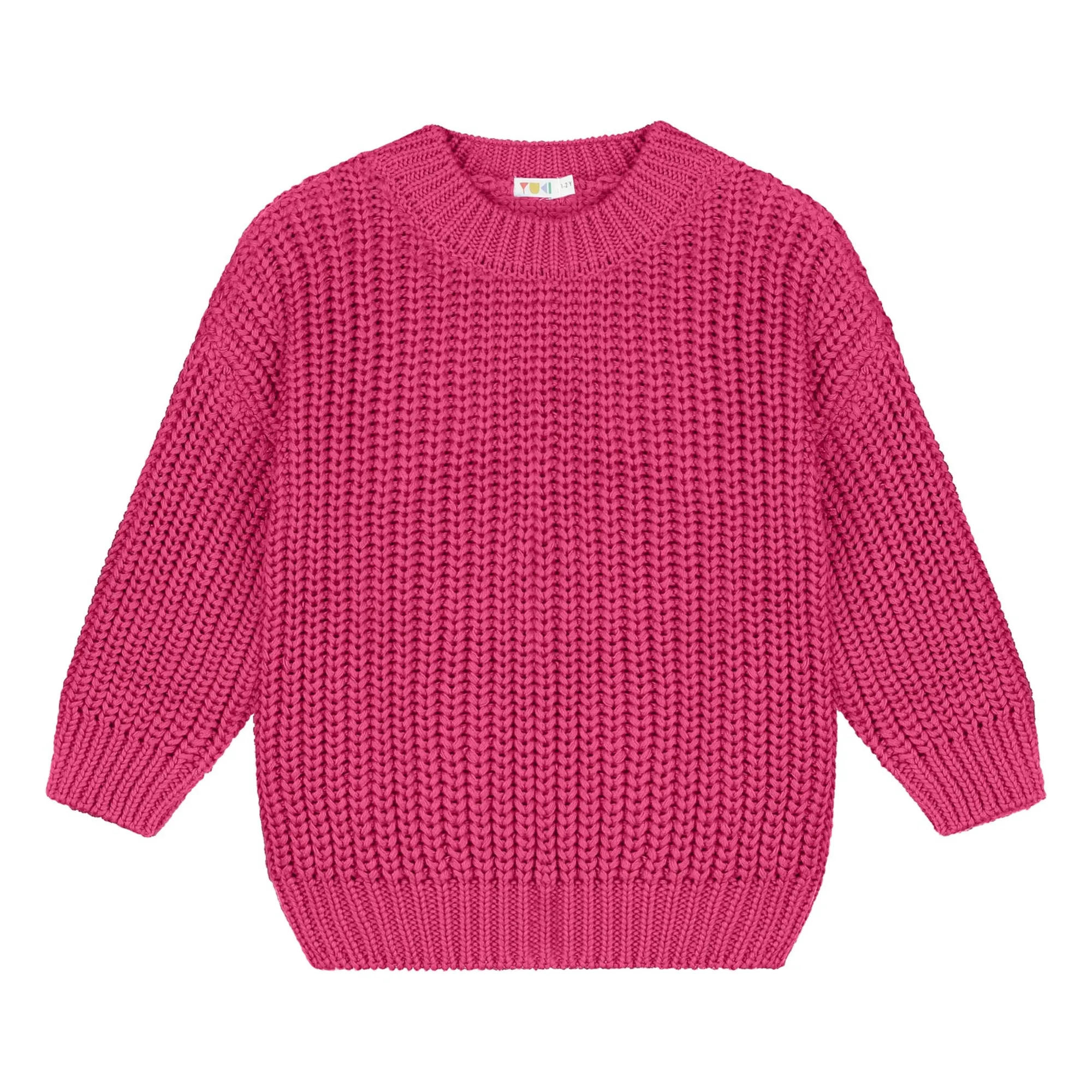 Yuki Fuchsia Organic Cotton Chunky Sweater