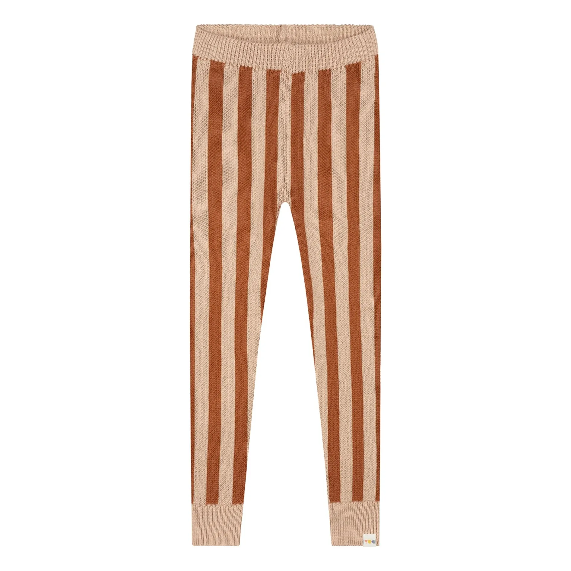 Yuki Unisex Caramel Stripes Organic Cotton Legging