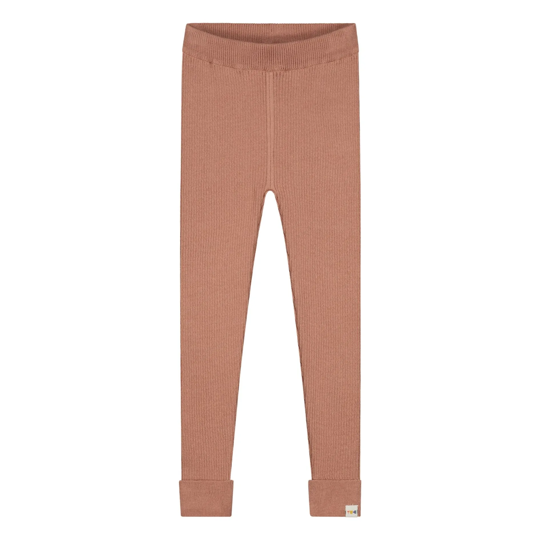 Yuki Unisex Pale Pink Ribbed Organic Cotton Legging