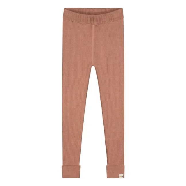 Legging Côtelé Coton Bio | Rose pâle