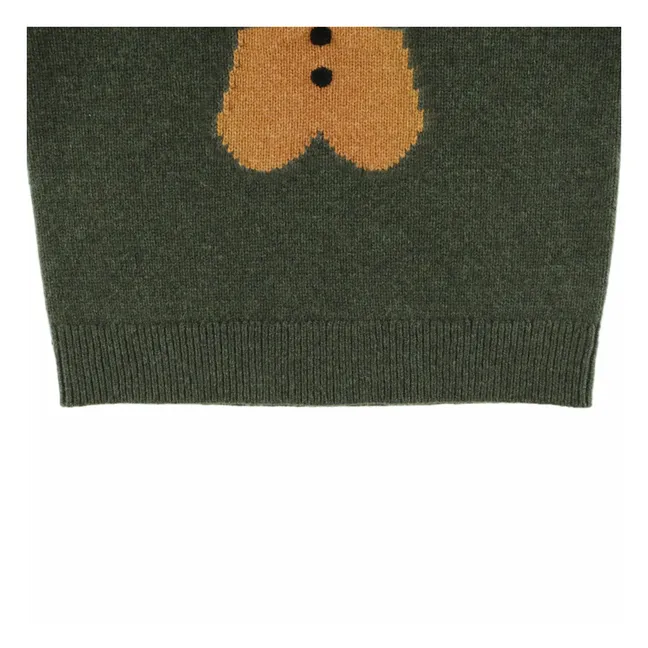 Pull Denn Gingerbread Laine Mérinos | Vert foncé