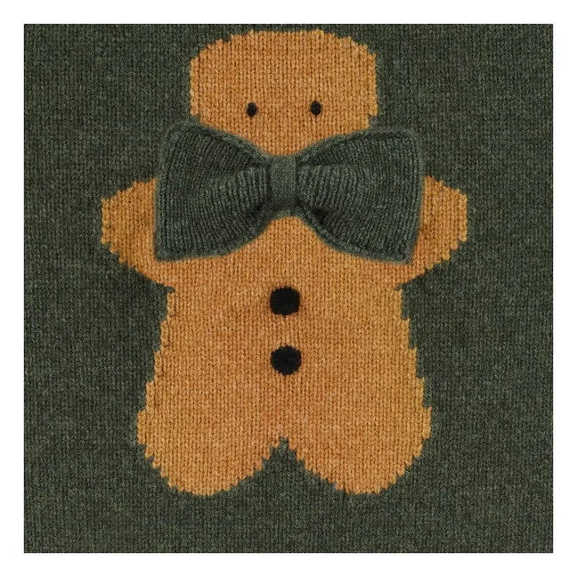 Pull Denn Gingerbread Laine Mérinos | Vert foncé