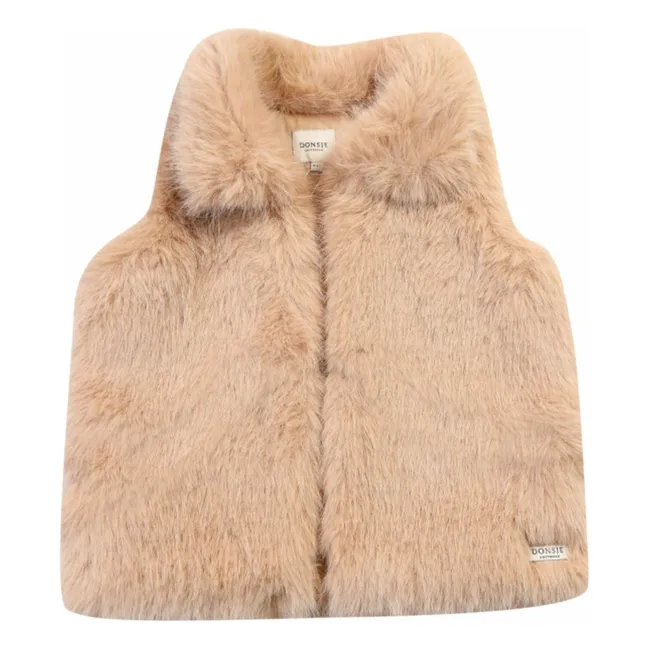 Gilet Façon Fourrure Roswita | Rose pêche