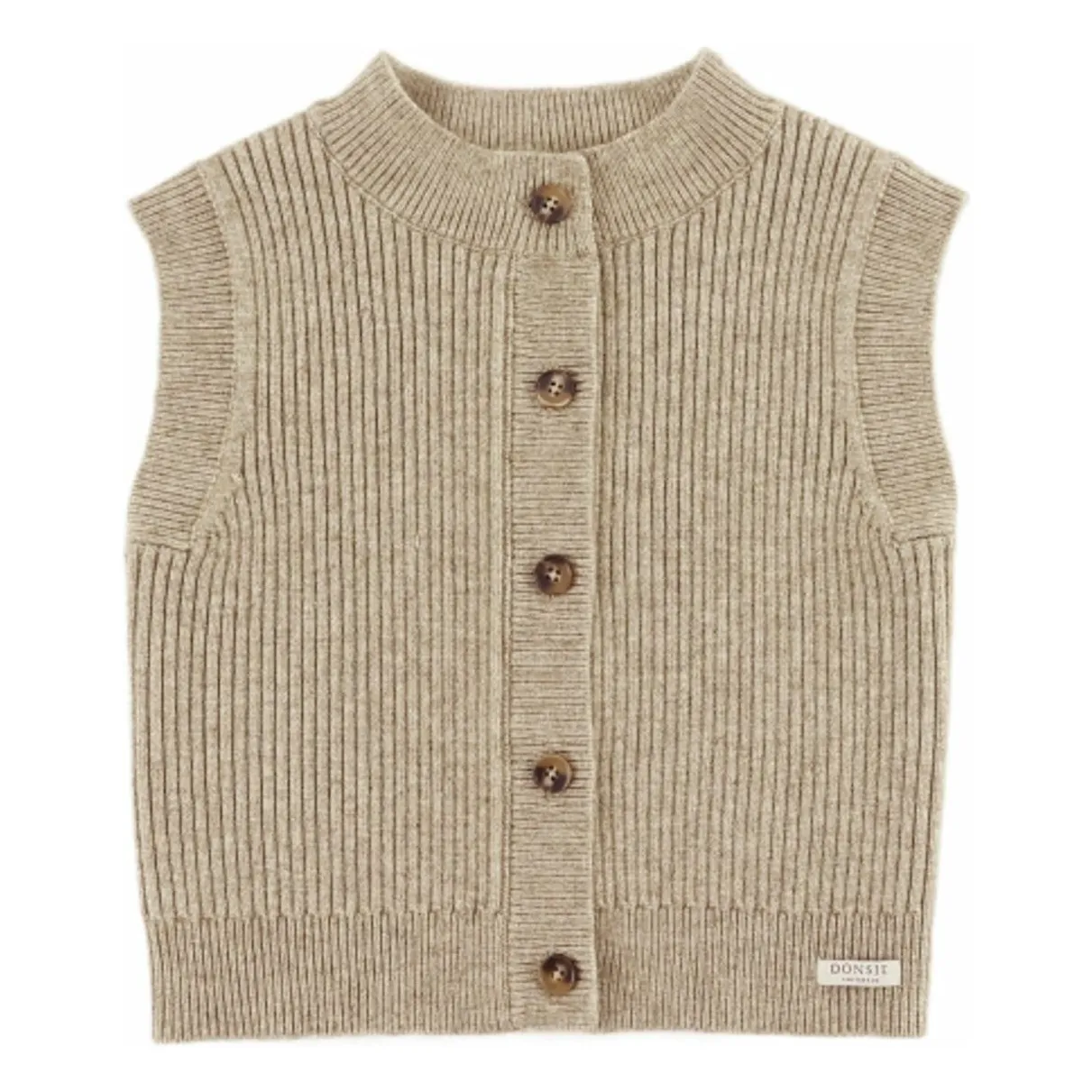 Donsje Taupe Brown Tjitske Sleeveless Vest