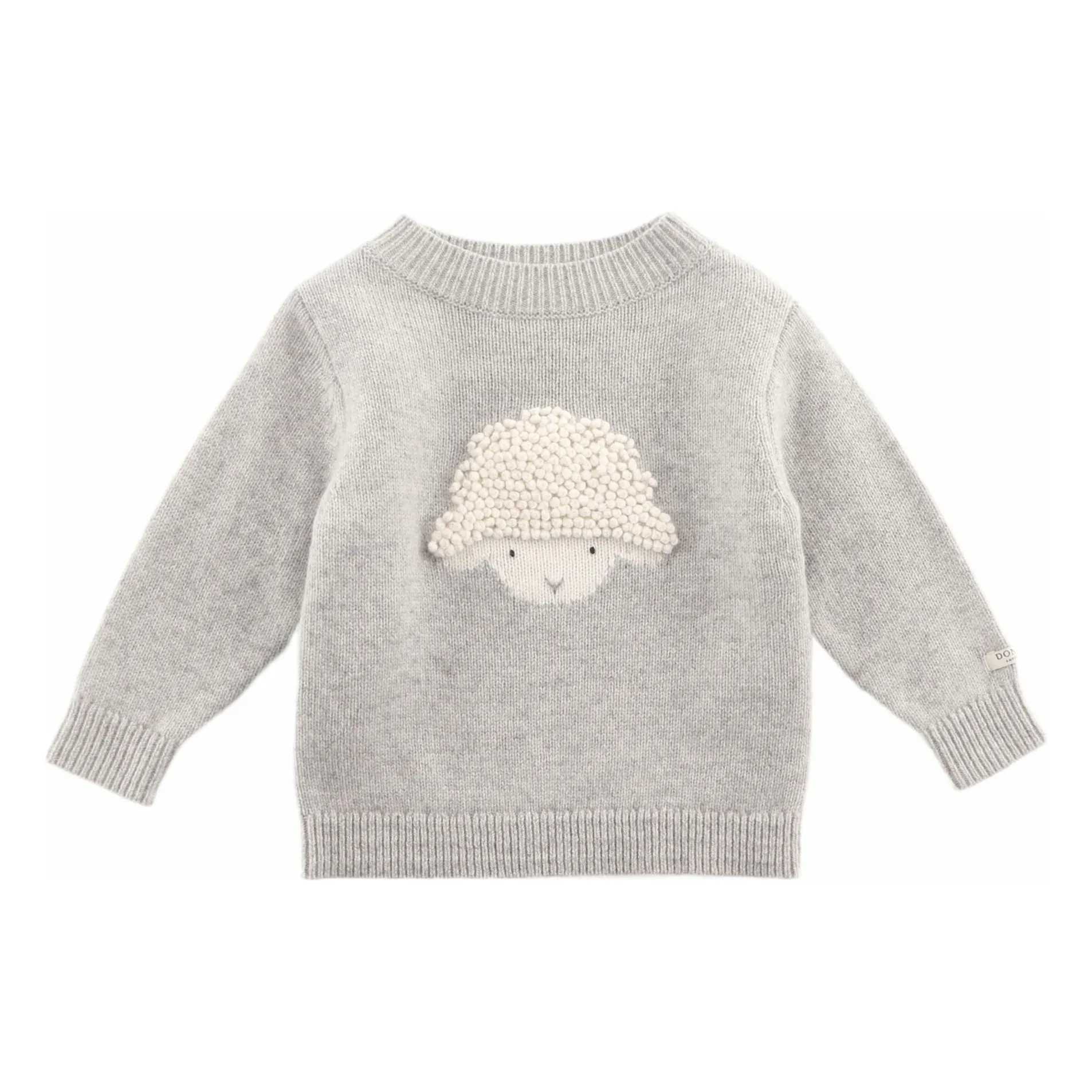 Donsje Heather Grey Denn Lammy Merino Wool Sweater