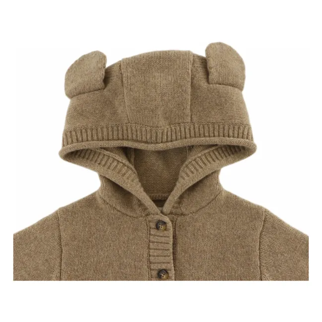 Cardigan Brittan Ours Laine Mérinos | Marron