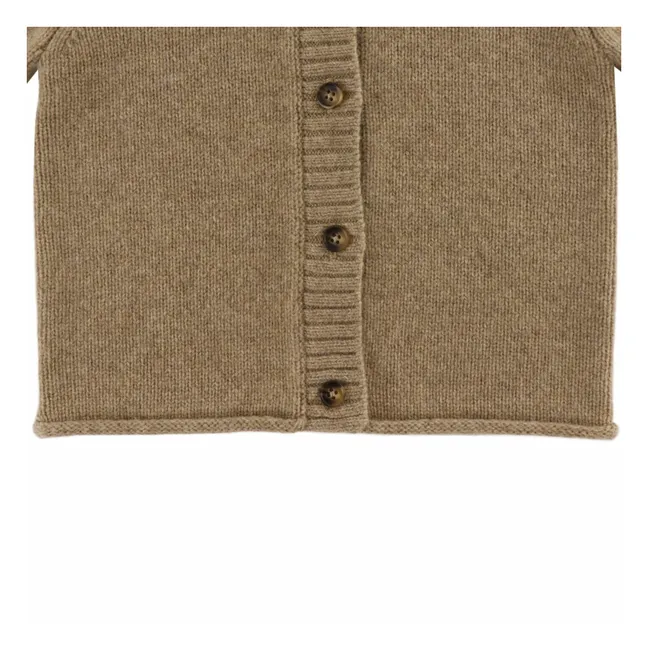 Cardigan Brittan Ours Laine Mérinos | Marron