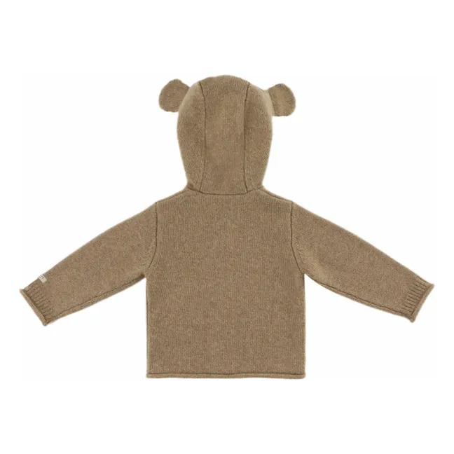 Cardigan Brittan Ours Laine Mérinos | Marron