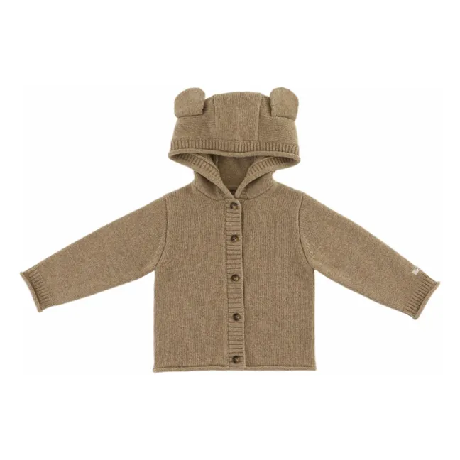 Cardigan Brittan Ours Laine Mérinos | Marron