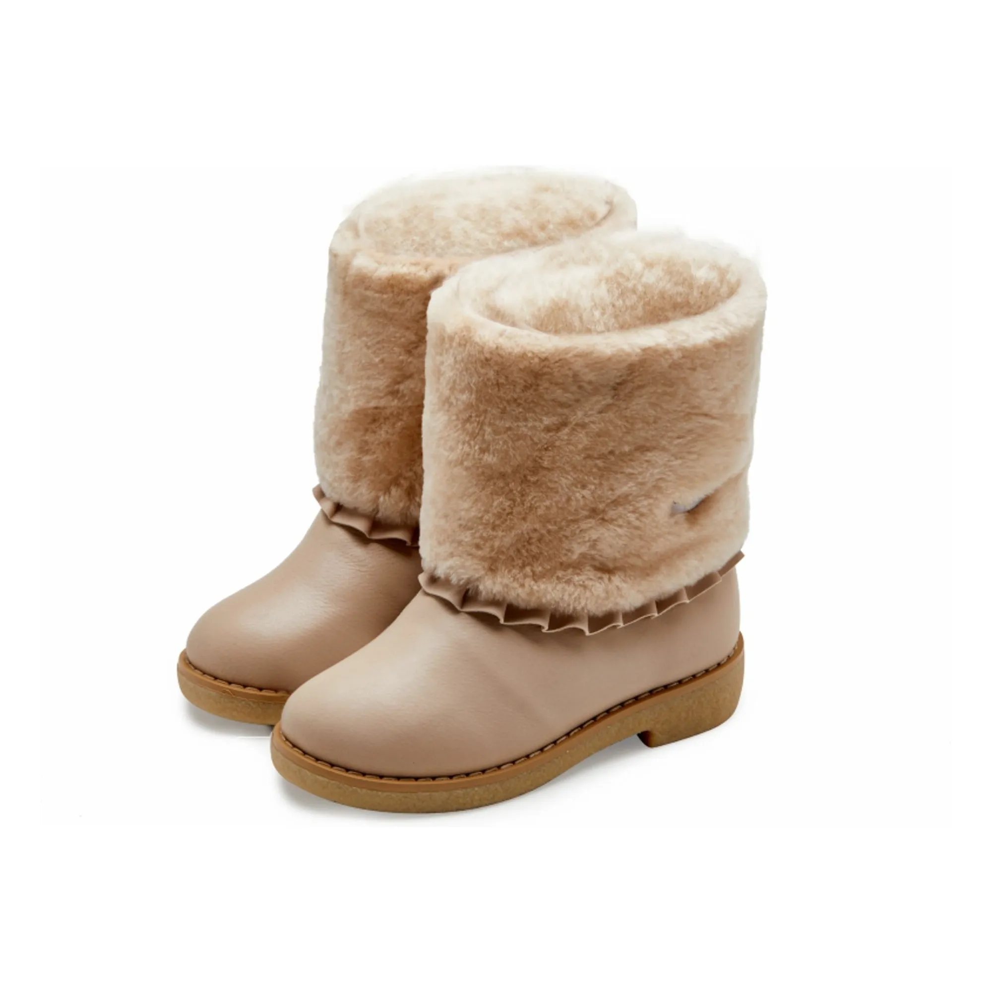 Donsje Beige Rosalen Filled Boots