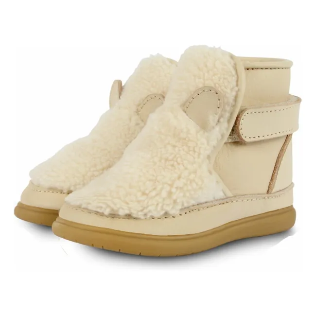 Boots Fourrées Roumi Ours Polaire | Ecru