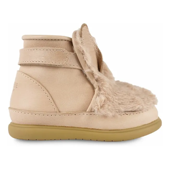 Boots Fourrées Roumi Lapin | Beige