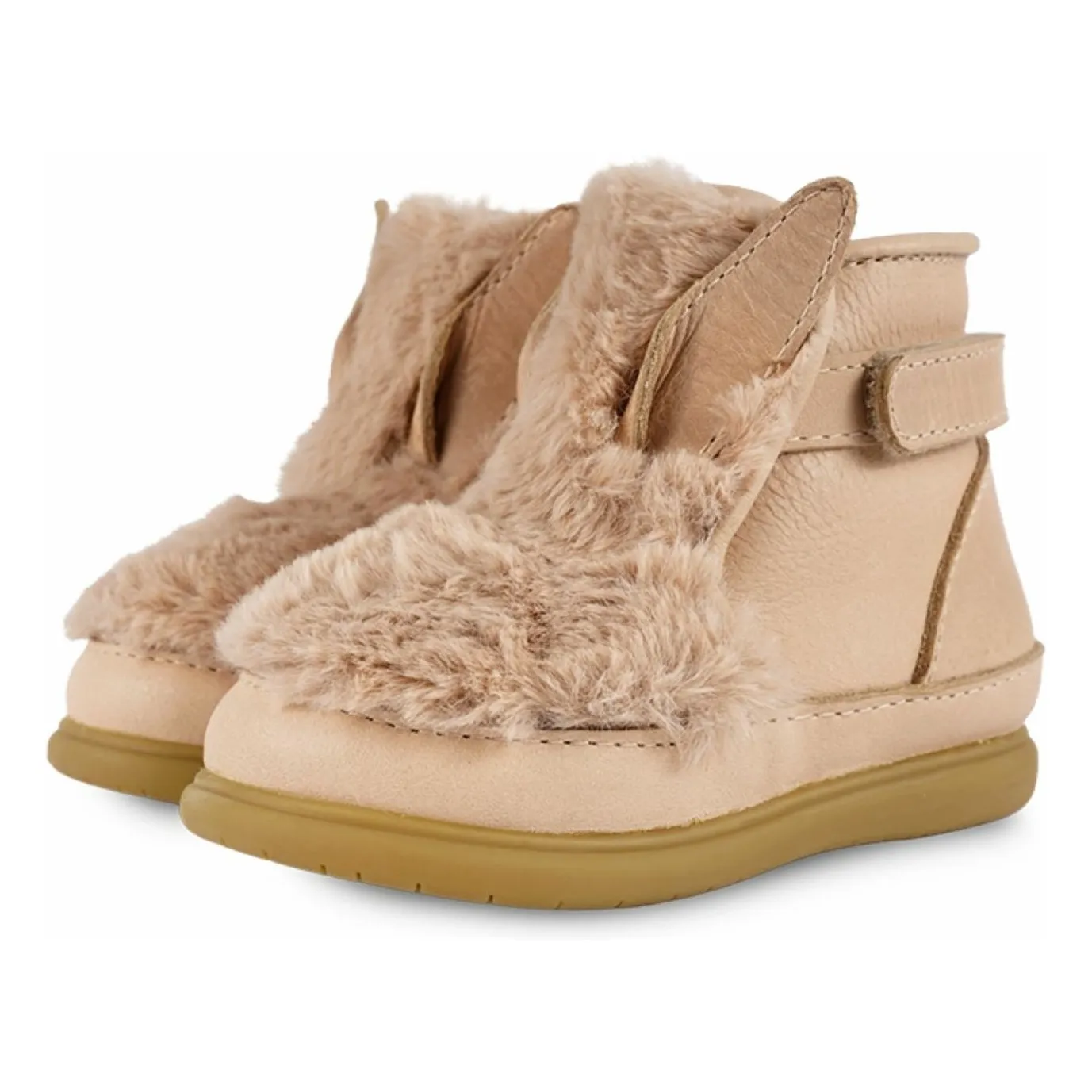 Donsje Beige Roumi Rabbit Filled Boots
