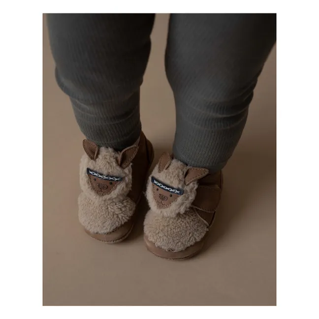 Chaussons Fourrés Matijn Alpaga | Marron