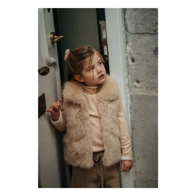 Gilet Façon Fourrure Roswita | Rose pêche