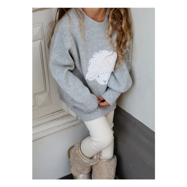 Pull Denn Lammy Laine Mérinos | Gris chiné