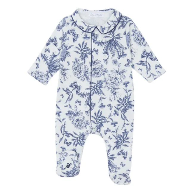 Dors-bien Toile de Jouy | Bleu marine