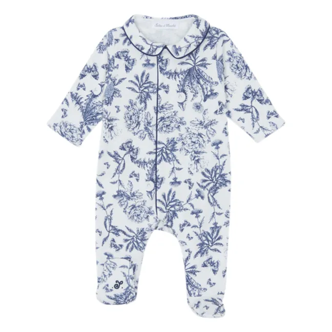 Pyjama Dors-bien Toile de Jouy | Bleu marine