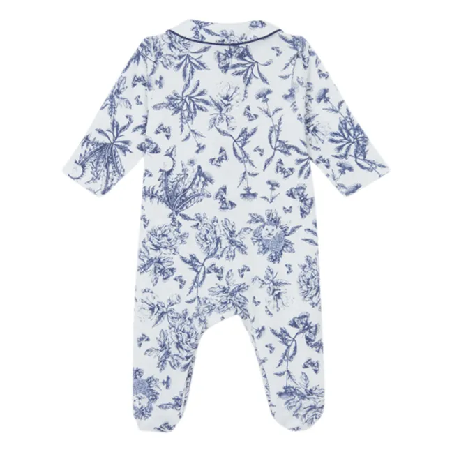 Pyjama Dors-bien Toile de Jouy | Bleu marine
