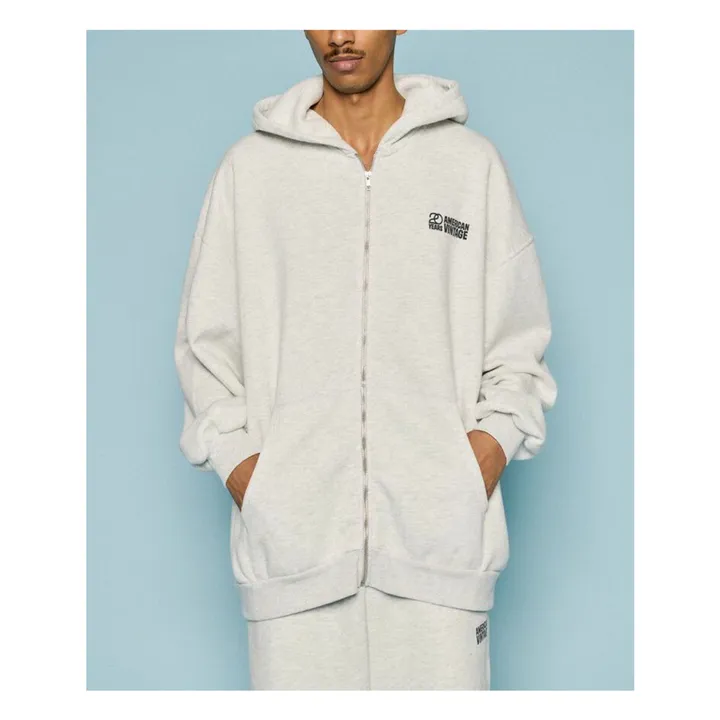 Sweat Zippé Baptown - Capsule 20 ans | Gris chiné- Image produit n°4