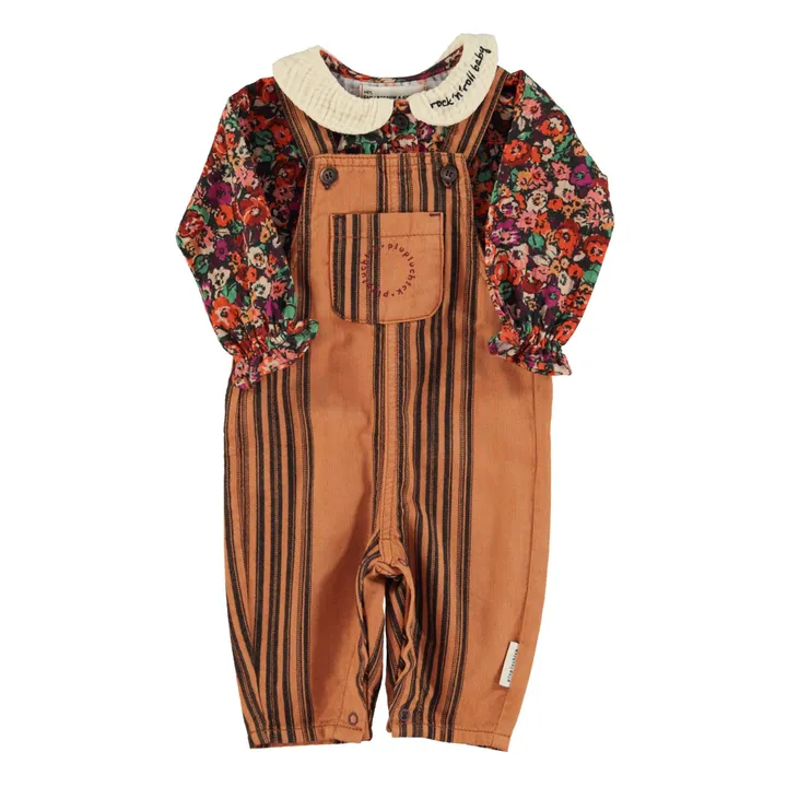 Blusa Floral Cuello Claudina | Negro- Imagen del producto n°7