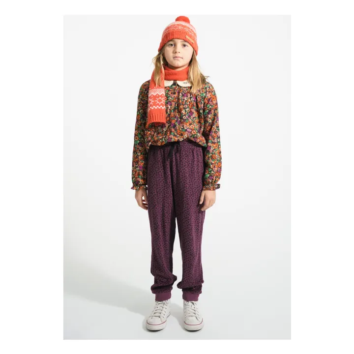 Blusa Floral Cuello Claudina | Negro- Imagen del producto n°1