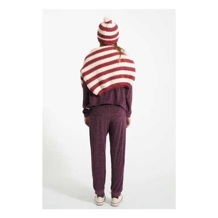 Striped Wool Sweater | Burgundy- Product image n°6