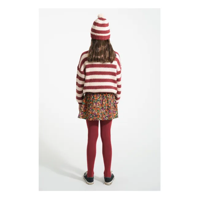 Pull Rayé Laine | Bordeaux