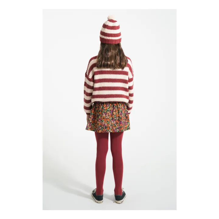 Striped Wool Sweater | Burgundy- Product image n°2