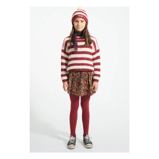 Pull Rayé Laine | Bordeaux