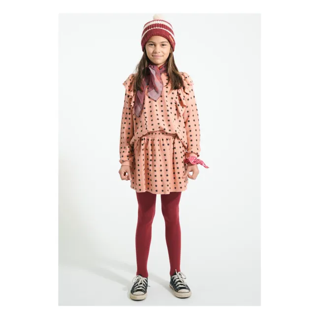 Bonnet Rayé Laine | Bordeaux