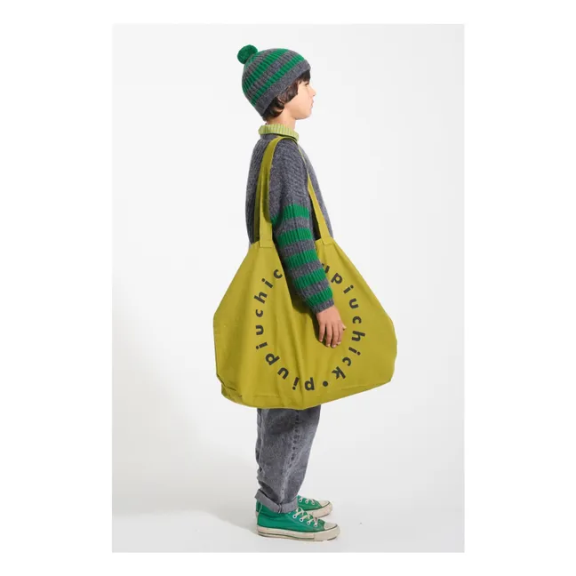 Pull Manches Rayées Laine | Gris foncé