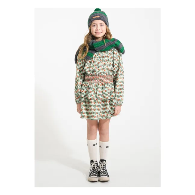 Pull Manches Rayées Laine | Gris foncé