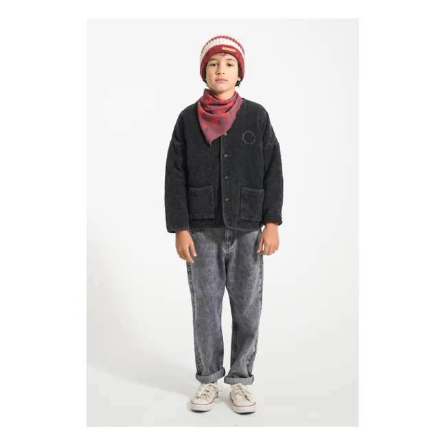 Bonnet Rayé Laine | Bordeaux