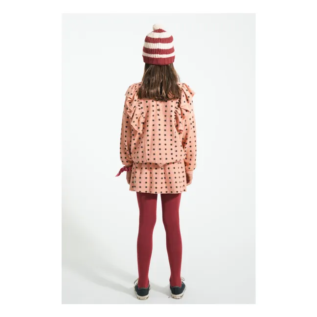 Bonnet Rayé Laine | Bordeaux