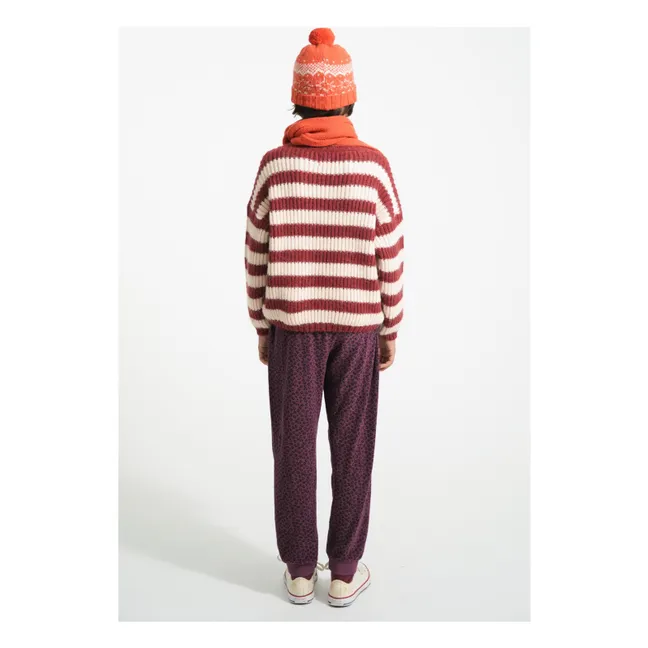 Echarpe Jacquard Laine | Rouge