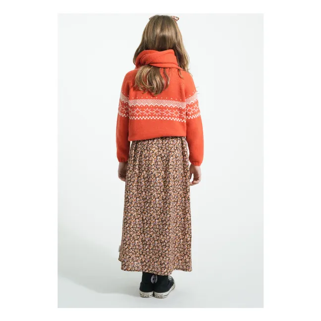 Pull Jacquard Laine | Rouge