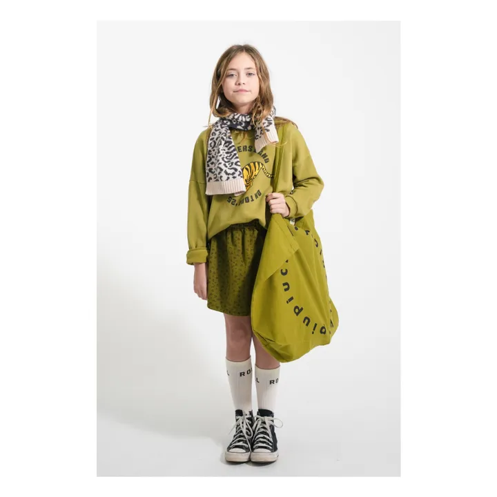 Echarpe Léopard Laine | Rose pâle- Image produit n°5