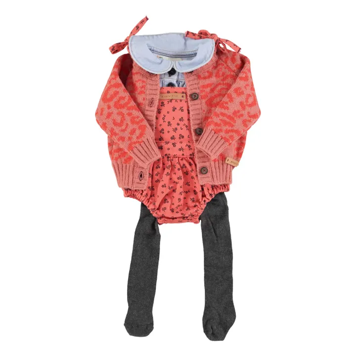 Gilet Léopard Laine | Rose- Image produit n°2