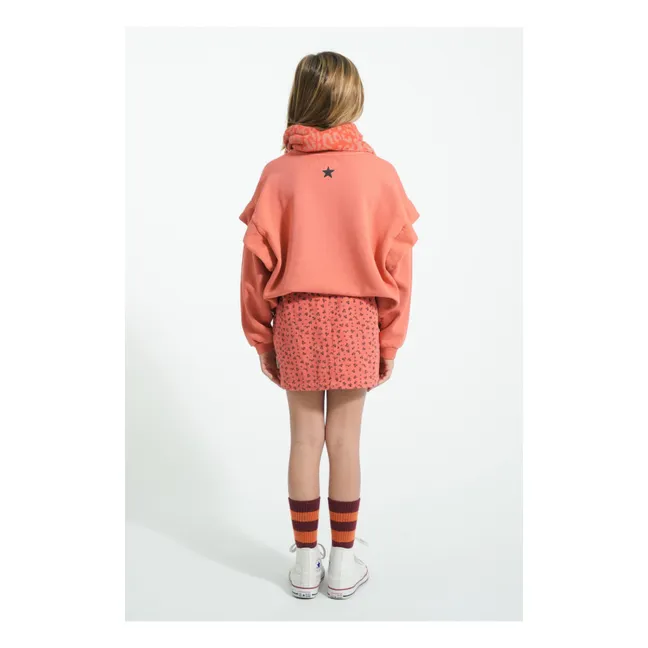 Sweat Volants Groupie Coton Bio | Corail