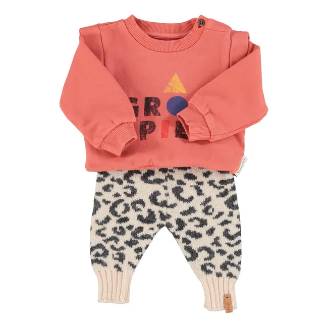 Sweat Volants Groupie Coton Bio | Corail
