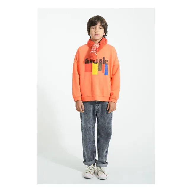 Sweat Music Coton Bio | Orange fluo