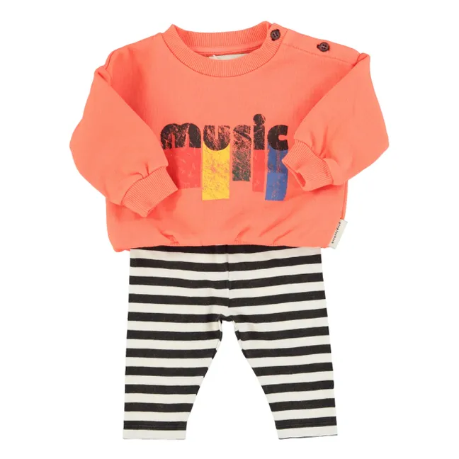 Sweat Music Coton Bio | Orange fluo