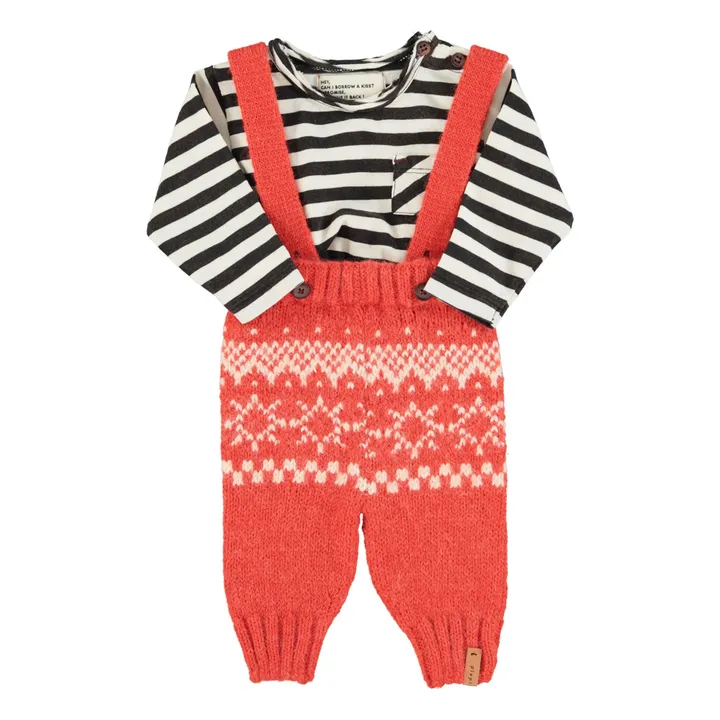 T-shirt Rayé Coton Bio | Ecru- Image produit n°7