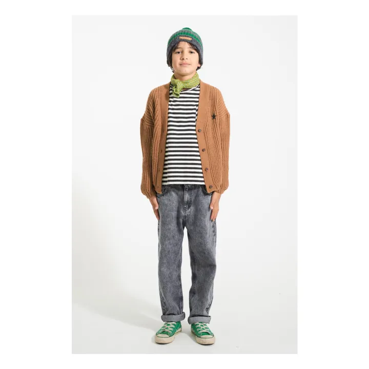 T-shirt Rayé Coton Bio | Ecru- Image produit n°6