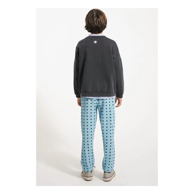 Jogger Côtelé Etoiles Coton Bio | Bleu