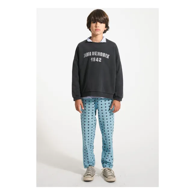 Jogger Côtelé Etoiles Coton Bio | Bleu